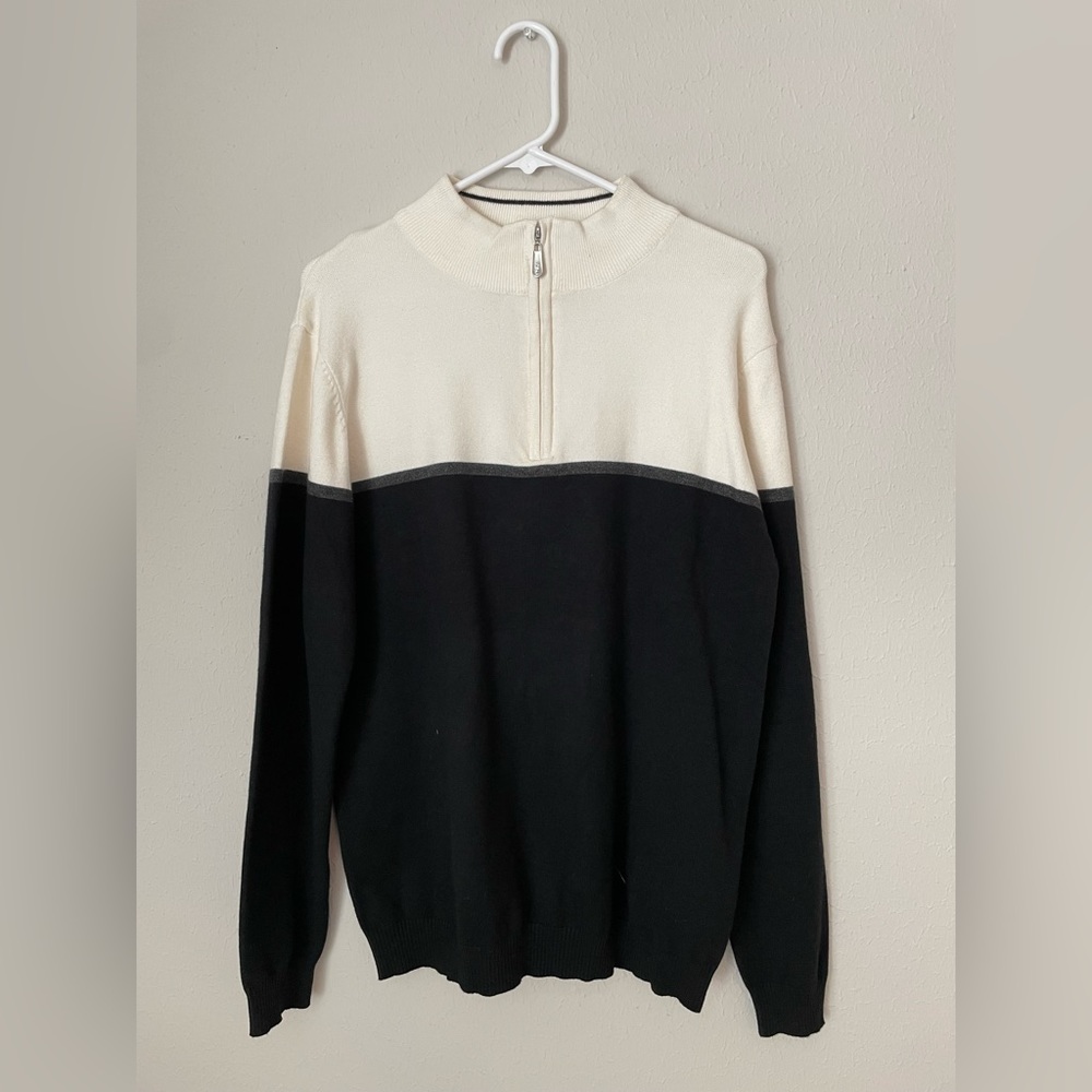 Men’s Sweater - Scott James - Large - Black/White